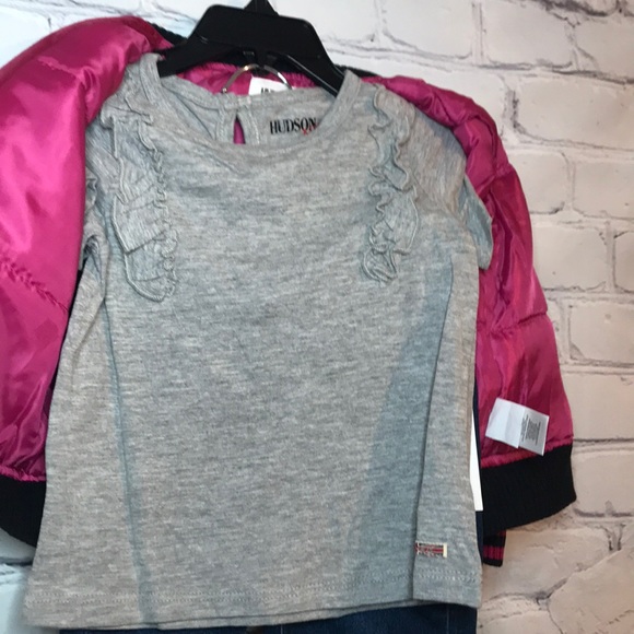 NWT Hudson Girls' Velour Jacket 3-Piece Set Outfit - Picture 7 of 16